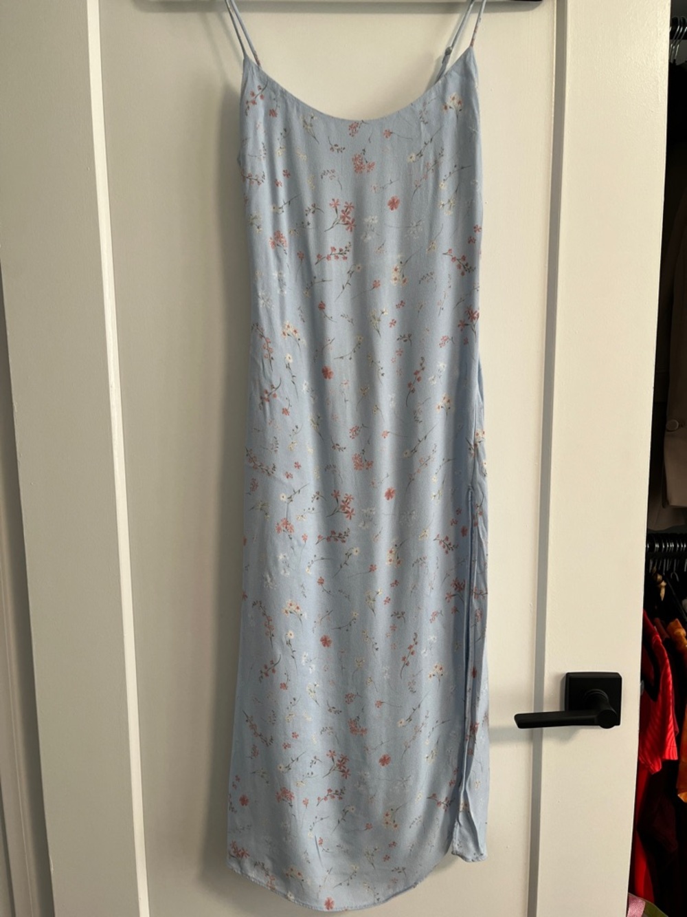 Wilfred Light Blue Floral Maxi Slip Dress